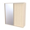 FLEXI 2 - šatní skříň 1x zrcadlo 1x dveře plné, 180/200/220 x 220/240cm