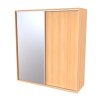 FLEXI 2 - šatní skříň 1x zrcadlo 1x dveře plné, 180/200/220 x 220/240cm