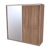 FLEXI 2 - šatní skříň 1x zrcadlo 1x dveře plné, 180/200/220 x 220/240cm