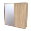 FLEXI 2 - šatní skříň 1x zrcadlo 1x dveře plné, 180/200/220 x 220/240cm