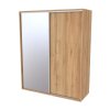 FLEXI 2 - šatní skříň 1x zrcadlo 1x dveře plné, 180/200/220 x 220/240cm