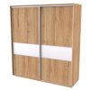 FLEXI 2 - šatní skříň dveře dělené sklem lacobel, 180/200/220 x 220/240cm