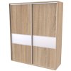 FLEXI 2 - šatní skříň dveře dělené sklem lacobel, 180/200/220 x 220/240cm