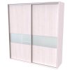 FLEXI 2 - šatní skříň dveře dělené sklem matelux, 180/200/220 x 220/240cm