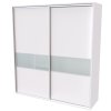 FLEXI 2 - šatní skříň dveře dělené sklem matelux, 180/200/220 x 220/240cm