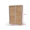 MAXIM 2 - šatní skříň, 120 až 200 x 61x214cm