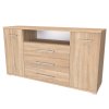 AIDA LN - komoda se skříňkami, zásuvkami a poličkou, 160x86cm