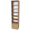 JONY 8 - knihovna s poličkami a zásuvkami, 50x40.5x205cm