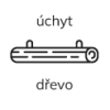 dřevěný úchyt