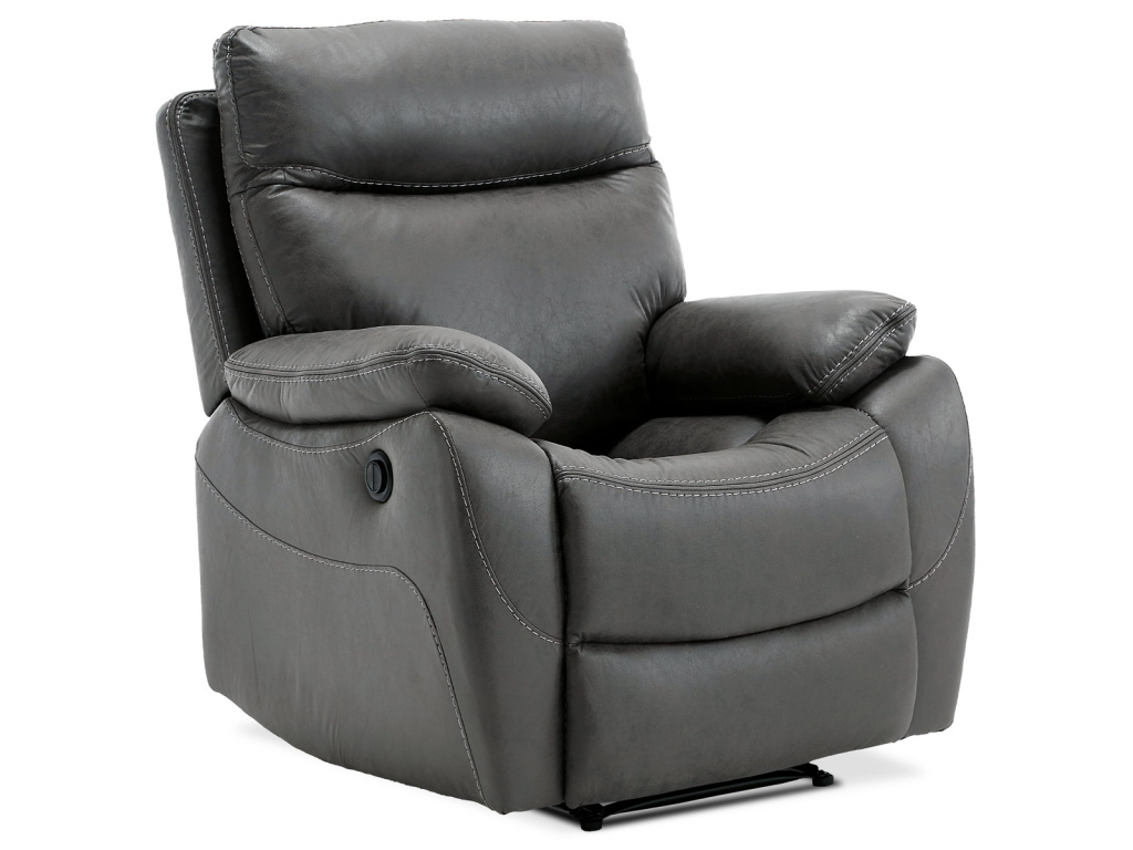 TV a relaxační křeslo s elektrickým ovládáním, potah šedá látka v dekoru vintage, 1 motor 240V - TV-4094 GREY3