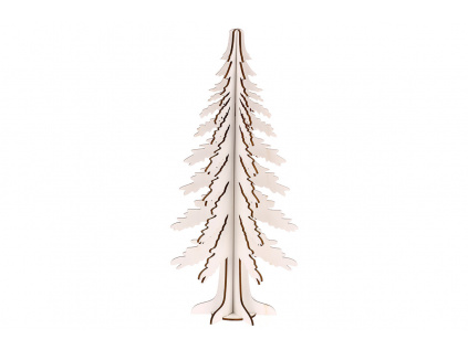 Strom, dřevěná dekorace, barva bílá AC7159