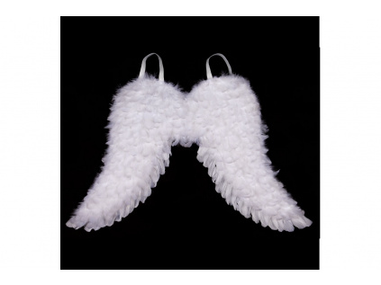 Andělská křídla z peří , barva bílá - AK1908-WH