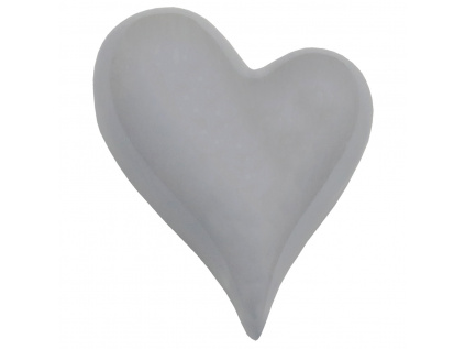 Srdce keramické, lesklá šedá barva ALA1237 GREY