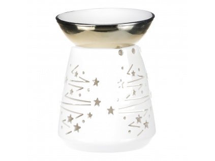 Aroma lampa, porcelánová. Zlato-bílá barva ARK3605 GOLD