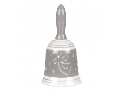 Zvonek keramický, vánoční motiv ARK3610 GREY