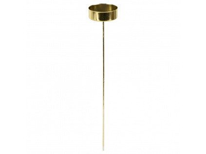 Kovový zápich pro čajové svíčky, cena za sadu 4ks, zlatá matná barva CP7362-ZLATA-MAT