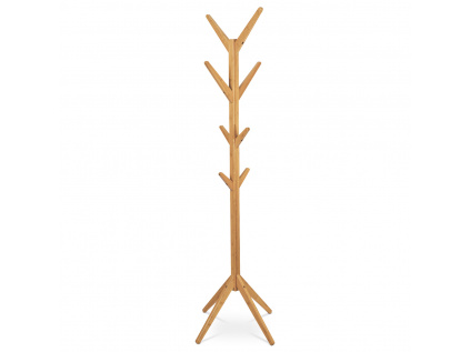 Věšák dřevěný stojanový, masiv bambus, přírodní odstín - DR-N191 NAT