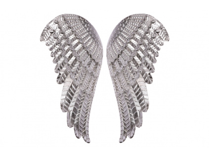 Křídla andělská z kovu, v barvě stříbrné. Cena za pár FB-1481