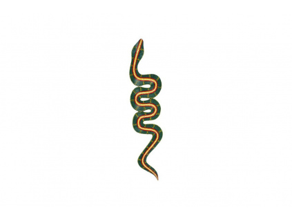 Dřevořezba - Had, zelený - IND2370