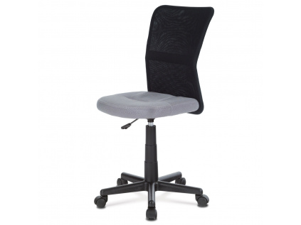 Kancelářská židle, šedá mesh, plastový kříž, síťovina černá - KA-2325 GREY