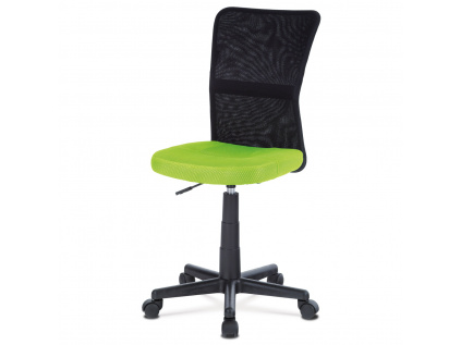 Kancelářská židle, zelená mesh, plastový kříž, síťovina černá - KA-2325 GRN