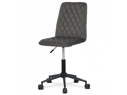 Kancelářská židle dětská, potah šedá sametová látka, výškově nastavitelná - KA-T901 GREY4