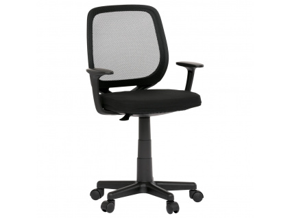Kancelářská židle, černá látka, plastový kříž - KA-W022 BK