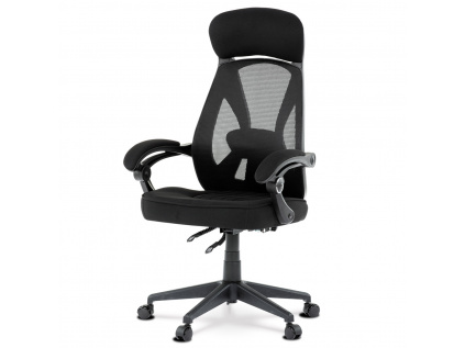 Kancelářská židle, potah černá látka a černá síťovina MESH, PC mech. s aretací - KA-Y309 BK