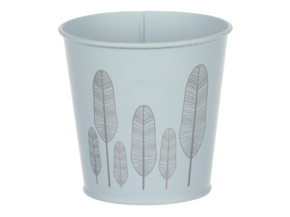 Obal kovový s peříčky, barva modrá KK096 BLUE