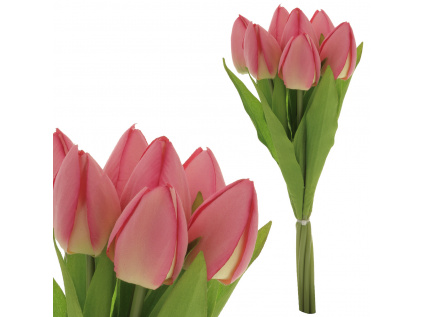 Puget tulipánů, 7 květů, barva růžová KN6121 PINK