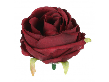 Růže, barva tm. červená. Květina umělá vazbová. Cena za balení 12ks KN7000 BOR