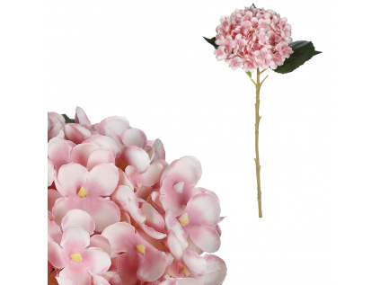 Hortenzie na stonku, růžový květ KN7008 PINK