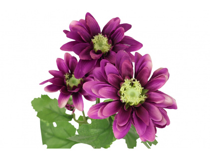 Kopretina, barva purpurová. Květina umělá KT6985