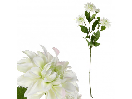 Jiřinka, barva bílá. Květina umělá KT6992