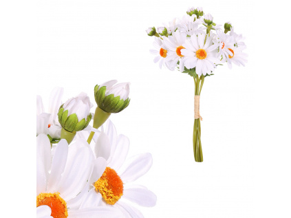 Kopretina, barva bílá. Květina umělá KT7050 WT