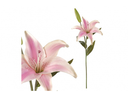 Lilie, barva bílo- růžová. Květina umělá KUM3294