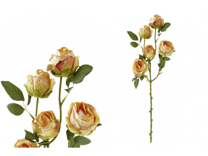 Růže, umělá květina, barva žlutá - KUM3331-YEL