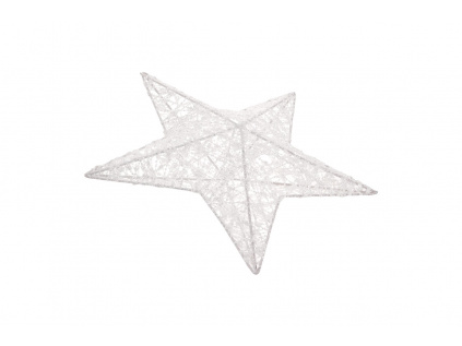 Hvězda, vánoční dekorace, barva bílá - LBA009-B