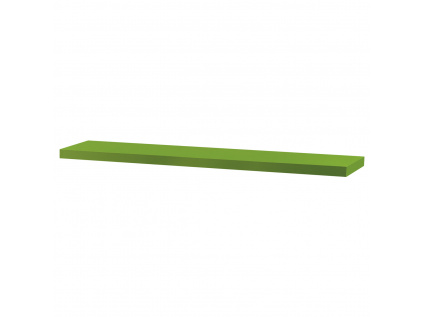 Polička nástěnná 120 cm, MDF, barva zelený mat, baleno v ochranné fólii - P-002 GRN