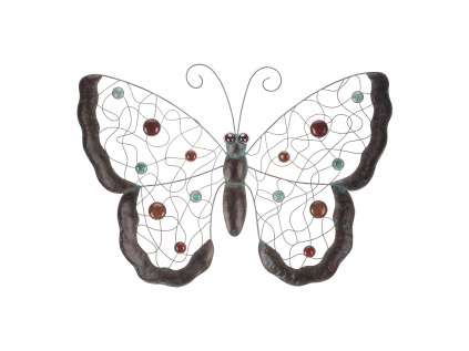Motýl - kovová dekorace na pověšení SR2018