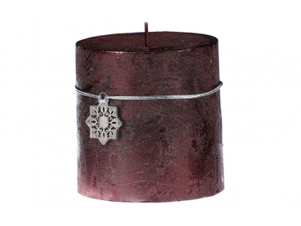 Svíčka vánoční, vínová barva. 453g vosku - SVW1272-VINOVA