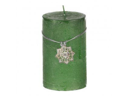 Svíčka vánoční, zelená barva. 245g vosku SVW1290-ZELENA