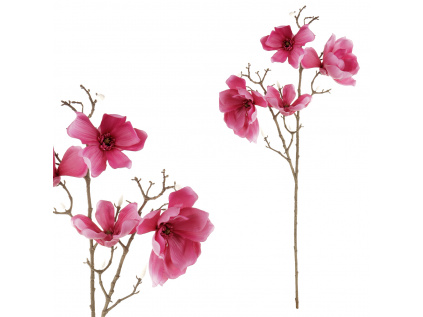 Magnolie, 4 květy, tm.růžová barva UKK211 PINK-DK