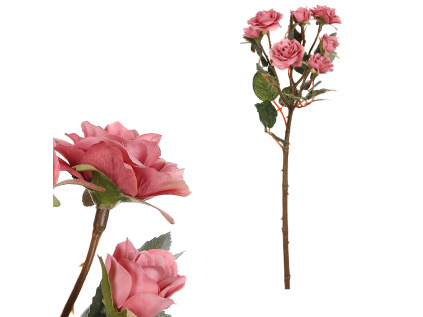 Růže na kmínku, růžová barva UKK351-PINK