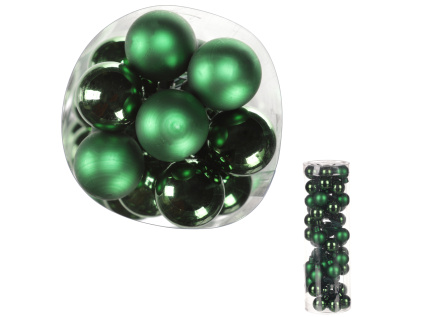 Ozdoby skleněné na drátku,zelené, pr.2 cm, cena za 1 balení (48 ks) - VAK121-2D