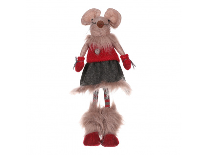 Myška v sukni, stojící, textilní dekorace - ZM1345