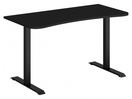 GAMEING psací stůl BIU/140, černá/černý kovový rám