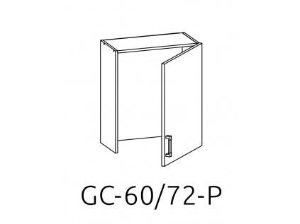 GC-60/72 P (L) horní skříňka s odkapávačem kuchyně Edan