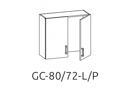GC-80/72 L (P) horní skříňka s odkapávačem kuchyně Edan