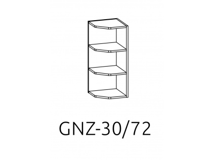 GNZ-30/72 horní rohová skříňka vnější kuchyně Edan